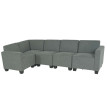 Modular Sofa-System Ensemble de canapés Lyon 5, tissu/textile - gris