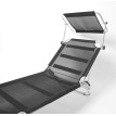 Transat bain de soleil aluminium avec pare-soleil M89, noir