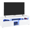 Meuble Tv design Led THOMAS blanc laqué