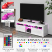 Meuble Tv design Led THOMAS blanc laqué