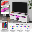 Meuble Tv design Led THOMAS blanc laqué