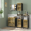 Meuble sous-vasque EVE noir et bois