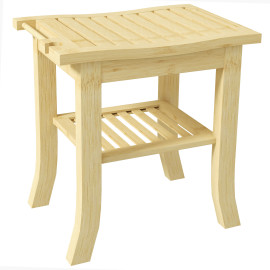 Tabouret étagère KEN bois