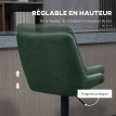Lot de 2 chaises de bar ORPHEE vert foncé et noir