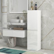 Meuble salle de bain 2 portes FLORA blanc laqué