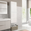 Meuble salle de bain 2 portes FLORA blanc laqué