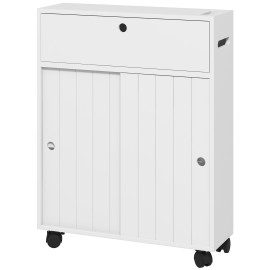Meuble porte-papier toilette roulant SONYA blanc