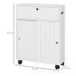Meuble porte-papier toilette roulant SONYA blanc