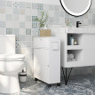 Meuble porte-papier toilette roulant SONYA blanc