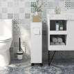 Meuble porte-papier toilette roulant SONYA blanc