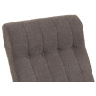 Fauteuil à bascule HWC-K10, relax, bois MVG tissu/textile Bouclé (450g/m²) ~ gris foncé, piètement naturel