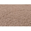 Fauteuil à bascule HWC-K10, fauteuil relax, bois MVG tissu/textile bouclé (450g/m²) ~ taupe, piètement naturel