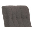 Fauteuil à bascule HWC-K10, fauteuil de relaxation, bois MVG tissu/textile bouclé (450g/m²) ~ gris foncé, structure aspe
