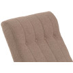 Fauteuil à bascule HWC-K10, fauteuil de relaxation, bois MVG tissu/textile bouclé (450g/m²) ~ taupe, structure aspect no
