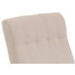 Fauteuil à bascule HWC-K10, fauteuil de relaxation, bois MVG tissu/textile bouclé (450g/m²) ~ beige, structure aspect no