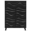 Commode HWC-N86, Armoire Sideboard Buffet, 3D-Wellen-Design Push-to-open Türen 107x76x36cm ~ noir