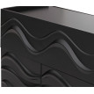 Commode HWC-N86, Armoire Sideboard Buffet, 3D-Wellen-Design Push-to-open Türen 107x76x36cm ~ noir
