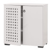 Commode HWC-N87, Buffet Armoire Buffet, design 3D tressé 2 portes 3 compartiments de rangement Soft-Close, 82x80x37cm ~