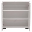 Commode HWC-N87, Buffet Armoire Buffet, design 3D tressé 2 portes 3 compartiments de rangement Soft-Close, 82x80x37cm ~