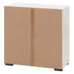 Commode HWC-N87, Buffet Armoire Buffet, design 3D tressé 2 portes 3 compartiments de rangement Soft-Close, 82x80x37cm ~