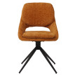 Lot de 6 chaises de salle à manger HWC-N73, chaise de cuisine, pivotante Auto-Return, tissu/textile chenille (490g/m²) O
