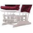 Fauteuil relax HWC-C76, fauteuil à bascule Fauteuil à bascule avec pouf Tissu/Textile chenille (465g/m²) ~ bordeaux, piè