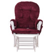 Fauteuil relax HWC-C76, fauteuil à bascule Fauteuil à bascule avec pouf Tissu/Textile chenille (465g/m²) ~ bordeaux, piè