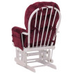Fauteuil relax HWC-C76, fauteuil à bascule Fauteuil à bascule avec pouf Tissu/Textile chenille (465g/m²) ~ bordeaux, piè