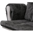 Fauteuil relax HWC-C76, fauteuil à bascule Fauteuil à bascule avec pouf Tissu/Textile Chenille (465g/m²) ~ gris foncé, p