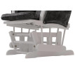 Fauteuil relax HWC-C76, fauteuil à bascule Fauteuil à bascule avec pouf Tissu/Textile Chenille (465g/m²) ~ gris foncé, p