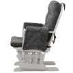 Fauteuil relax HWC-C76, fauteuil à bascule Fauteuil à bascule avec pouf Tissu/Textile Chenille (465g/m²) ~ gris foncé, p
