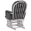 Fauteuil relax HWC-C76, fauteuil à bascule Fauteuil à bascule avec pouf Tissu/Textile Chenille (465g/m²) ~ gris foncé, p