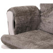 Fauteuil relax HWC-C76, fauteuil à bascule Fauteuil à bascule avec pouf Tissu/Textile Chenille (465g/m²) ~ gris clair, p