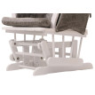 Fauteuil relax HWC-C76, fauteuil à bascule Fauteuil à bascule avec pouf Tissu/Textile Chenille (465g/m²) ~ gris clair, p