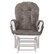 Fauteuil relax HWC-C76, fauteuil à bascule Fauteuil à bascule avec pouf Tissu/Textile Chenille (465g/m²) ~ gris clair, p