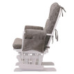 Fauteuil relax HWC-C76, fauteuil à bascule Fauteuil à bascule avec pouf Tissu/Textile Chenille (465g/m²) ~ gris clair, p