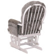 Fauteuil relax HWC-C76, fauteuil à bascule Fauteuil à bascule avec pouf Tissu/Textile Chenille (465g/m²) ~ gris clair, p
