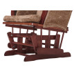 Fauteuil relax HWC-C76, fauteuil à bascule Fauteuil à bascule avec pouf Tissu/Textile Chenille (465g/m²) ~ marron clair,