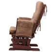 Fauteuil relax HWC-C76, fauteuil à bascule Fauteuil à bascule avec pouf Tissu/Textile Chenille (465g/m²) ~ marron clair,