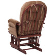 Fauteuil relax HWC-C76, fauteuil à bascule Fauteuil à bascule avec pouf Tissu/Textile Chenille (465g/m²) ~ marron clair,