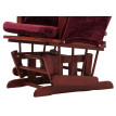 Fauteuil relax HWC-C76, fauteuil à bascule Fauteuil à bascule avec pouf Tissu/Textile chenille (465g/m²) ~ bordeaux, piè