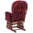Fauteuil relax HWC-C76, fauteuil à bascule Fauteuil à bascule avec pouf Tissu/Textile chenille (465g/m²) ~ bordeaux, piè