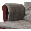 Fauteuil relax HWC-C76, fauteuil à bascule Fauteuil à bascule avec pouf Tissu/Textile Chenille (465g/m²) ~ gris clair, p