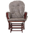 Fauteuil relax HWC-C76, fauteuil à bascule Fauteuil à bascule avec pouf Tissu/Textile Chenille (465g/m²) ~ gris clair, p