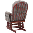 Fauteuil relax HWC-C76, fauteuil à bascule Fauteuil à bascule avec pouf Tissu/Textile Chenille (465g/m²) ~ gris clair, p