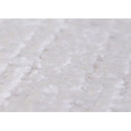 Lot de 2 tabourets HWC-C22, pouf, réglable en hauteur pivotant Ø 37cm Tissu chenille (465g/m²) MVG ~ crème-blanc