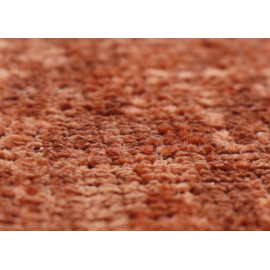 Lot de 2 tabourets HWC-C22, pouf, réglable en hauteur pivotant Ø 37cm Tissu chenille (465g/m²) MVG ~ terracotta