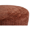 Lot de 2 tabourets HWC-C22, pouf, réglable en hauteur pivotant Ø 37cm Tissu chenille (465g/m²) MVG ~ terracotta