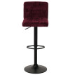 Lot de 2 tabourets de bar HWC-G87, tabouret de bar, réglable en hauteur pivotant, tissu chenille (465g/m²) MVG ~ bordeau