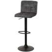 Lot de 2 tabourets de bar HWC-G87, tabouret de bar, réglable en hauteur pivotant, tissu chenille (465g/m²) MVG ~ gris fo